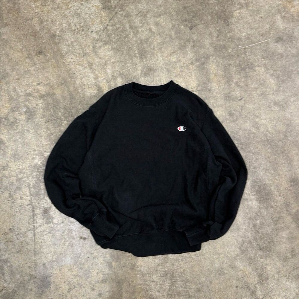 Champion vintage reverse weave heavyweight black crewneck sweatshirt
